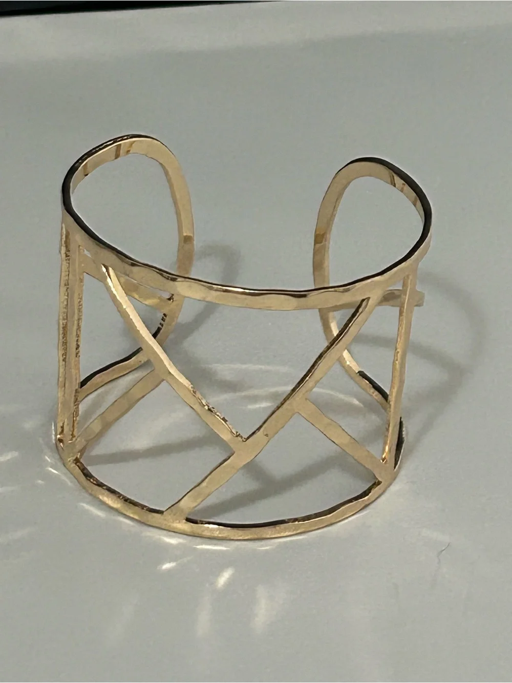GoldTone Geometric Open Cuff Bracelet